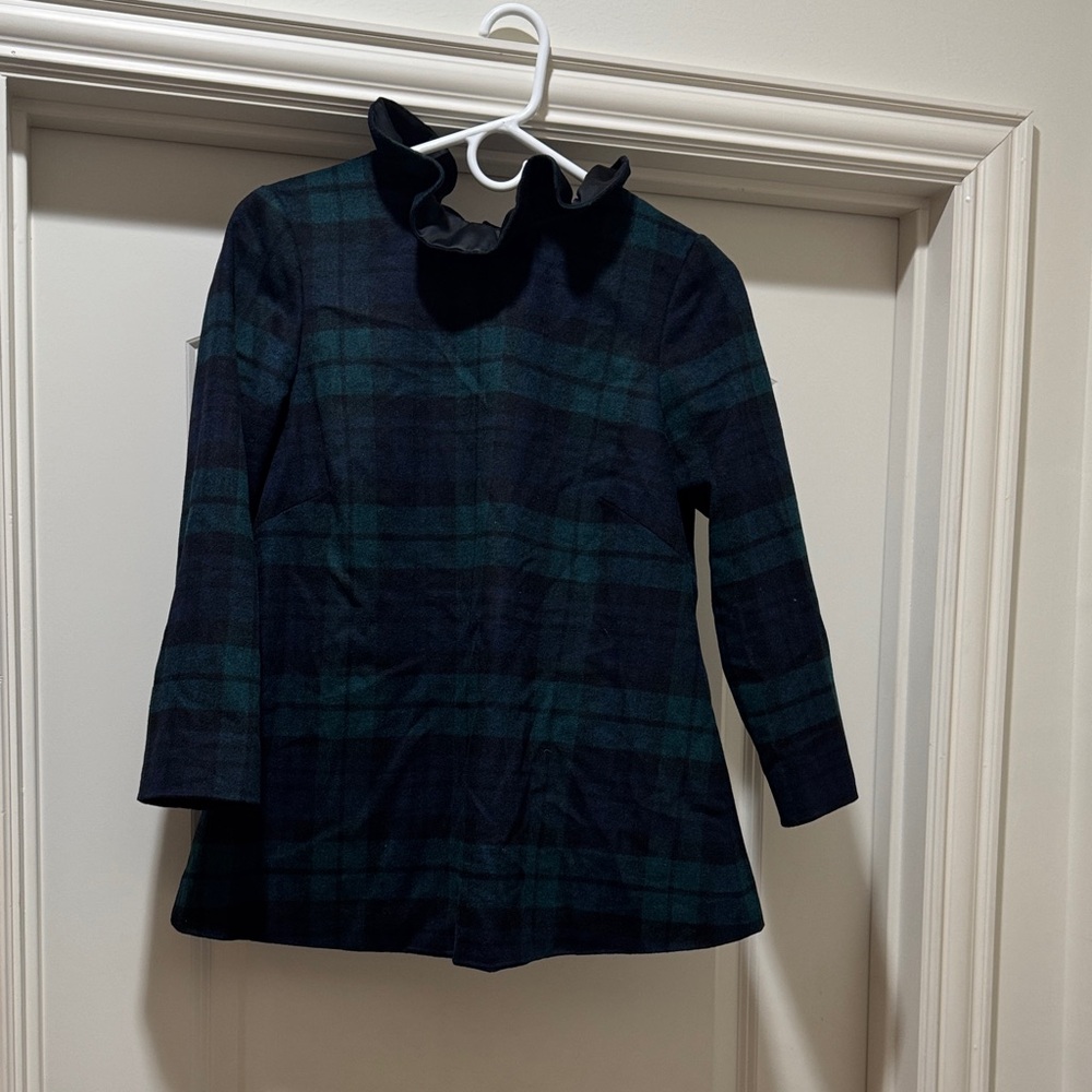 Tuckernuck Black and Green Plaid Top